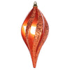 Vickerman M132518 8'' Orange Glitter Swirl Drop Christmas Ornament
