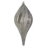 Vickerman M132525 8" Limestone Candy Glitter Swirl Drop