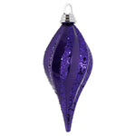 Vickerman M132526 8'' Plum Glitter Swirl Drop Christmas Ornament