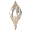 Vickerman M132538 8'' Champagne Glitter Swirl Drop Christmas Ornament