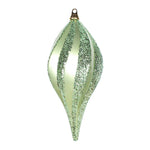 Vickerman M132554 8'' Celadon Glitter Swirl Drop Christmas Ornament