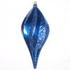 Vickerman M132562 8'' Sea Blue Glitter Swirl Drop Christmas Ornament