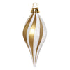 Vickerman M132575 8'' Gold-Silver Glitter Swirl Drop Christmas Ornament