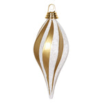 Vickerman M132575 8'' Gold-Silver Glitter Swirl Drop Christmas Ornament