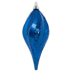 Vickerman M132602 12'' Blue Glitter Swirl Drop Christmas Ornament