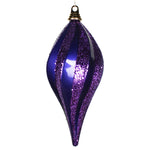 Vickerman M132666 12'' Purple Glitter Swirl Drop Christmas Ornament