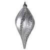 Vickerman M132607 12'' Silver Glitter Swirl Drop Christmas Ornament
