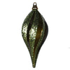 Vickerman M132613 12'' Olive Glitter Swirl Drop Christmas Ornament