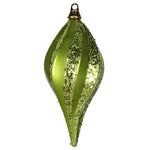 Vickerman M132614 12'' Lime Glitter Swirl Drop Christmas Ornament
