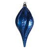 Vickerman M132662 12'' Sea Blue Swirl Drop Ornament Features A Mix Of Candy And Glitter Finishes
