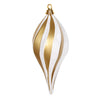 Vickerman M132675 12'' Gold And Silver Glitter Swirl Drop Christmas Ornament