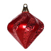 Vickerman M133203 6'' Red Candy/Glitter Swirl Diamond Christmas Ornament