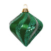Vickerman M133204 6'' Green Candy/Glitter Swirl Diamond Christmas Ornament