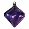 Vickerman M133266 6'' Purple Candy/Glitter Swirl Diamond Christmas Ornament