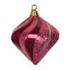 Vickerman M133270 6'' Fuschia Candy/Glitter Swirl Diamond Christmas Ornament