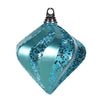 Vickerman M133212 6'' Turquoise Candy/Glitter Swirl Diamond Christmas Ornament