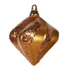 Vickerman M133230 6" Antique Gold Candy Glitt Swirl Diamond Christmas Ornament
