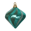 Vickerman M133224 6'' Emerald Candy/Glitter Swirl Diamond Christmas Ornament