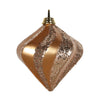 Vickerman M133258 6'' Sand Gold Candy/Glitter Swirl Diamond Christmas Ornament