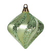 Vickerman M133254 6'' Celadon Candy/Glitter Swirl Diamond Christmas Ornament