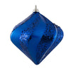 Vickerman M133202 6'' Blue Candy/Glitter Swirl Diamond Christmas Ornament