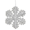 Vickerman M147107 6" Silver Polystyrene Glitter Snowflake Christmas Ornament