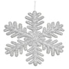 Vickerman M147307 13.75" Silver Polystyrene Glitter Snowflake Christmas Ornament