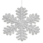 Vickerman M147307 13.75" Silver Polystyrene Glitter Snowflake Christmas Ornament