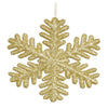 Vickerman M147308 13.75" Gold Polystyrene Glitter Snowflake Christmas Ornament