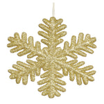 Vickerman M147308 13.75" Gold Polystyrene Glitter Snowflake Christmas Ornament