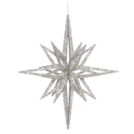 Vickerman M148207 12" Silver Iridescent Star Christmas Ornament