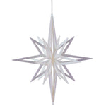 Vickerman M148311 16" White Iridescent Star Christmas Ornament