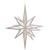 Vickerman M148511 32" White Iridescent Star Christmas Ornament