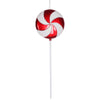 Vickerman M152113 24" Red-White Candy Lollipop Christmas Ornament