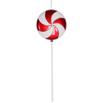Vickerman M152113 24" Red-White Candy Lollipop Christmas Ornament