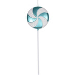 Vickerman M152117 24" Teal-White Candy Lollipop Christmas Ornament