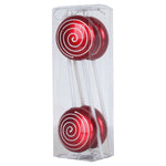 Vickerman M152303 10" Red-White Candy Swirl Lollipop Christmas Ornaments 4 Per Box