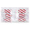 Vickerman M152403 4" Red-White Candy Christmas Ornament 6 Per Box