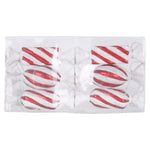 Vickerman M152403 4" Red-White Candy Christmas Ornament 6 Per Box