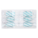Vickerman M152412 4" Turquoise-White Candy Christmas Ornament 6 Per Box