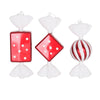 Vickerman M152603 8" Red-White Candy Christmas Ornament 3 Per Box