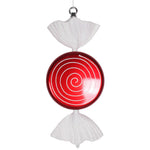 Vickerman M152833 13" Red-White Swirl Flat Candy Christmas Ornament