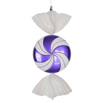 Vickerman M153006 18.5" Purple-White Flat Swirl Candy Christmas Ornament