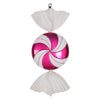 Vickerman M153009 18.5" Cerise-White Flat Swirl Candy Christmas Ornament