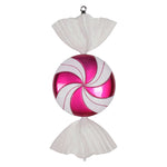 Vickerman M153009 18.5" Cerise-White Flat Swirl Candy Christmas Ornament