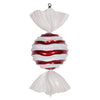 Vickerman M153103 18.5" Red-White Striped Wave Candy Christmas Ornament
