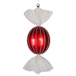 Vickerman M153203 18.5" Red-White Oval Striped Candy Christmas Ornament
