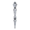 Vickerman M161287 12" Pewter Shiny Icicle Drop Christmas Ornament 3 Per Box
