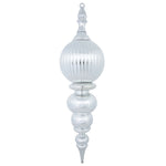 Vickerman M162807 28" Silver Shiny Finial Ornament