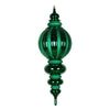 Vickerman M163504 35" Green Shiny Finial Ornament With Glitter Accents